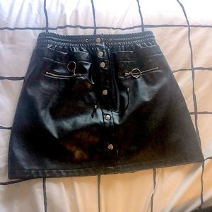 Dolls Kill REHAB vegan leather mini skirt
